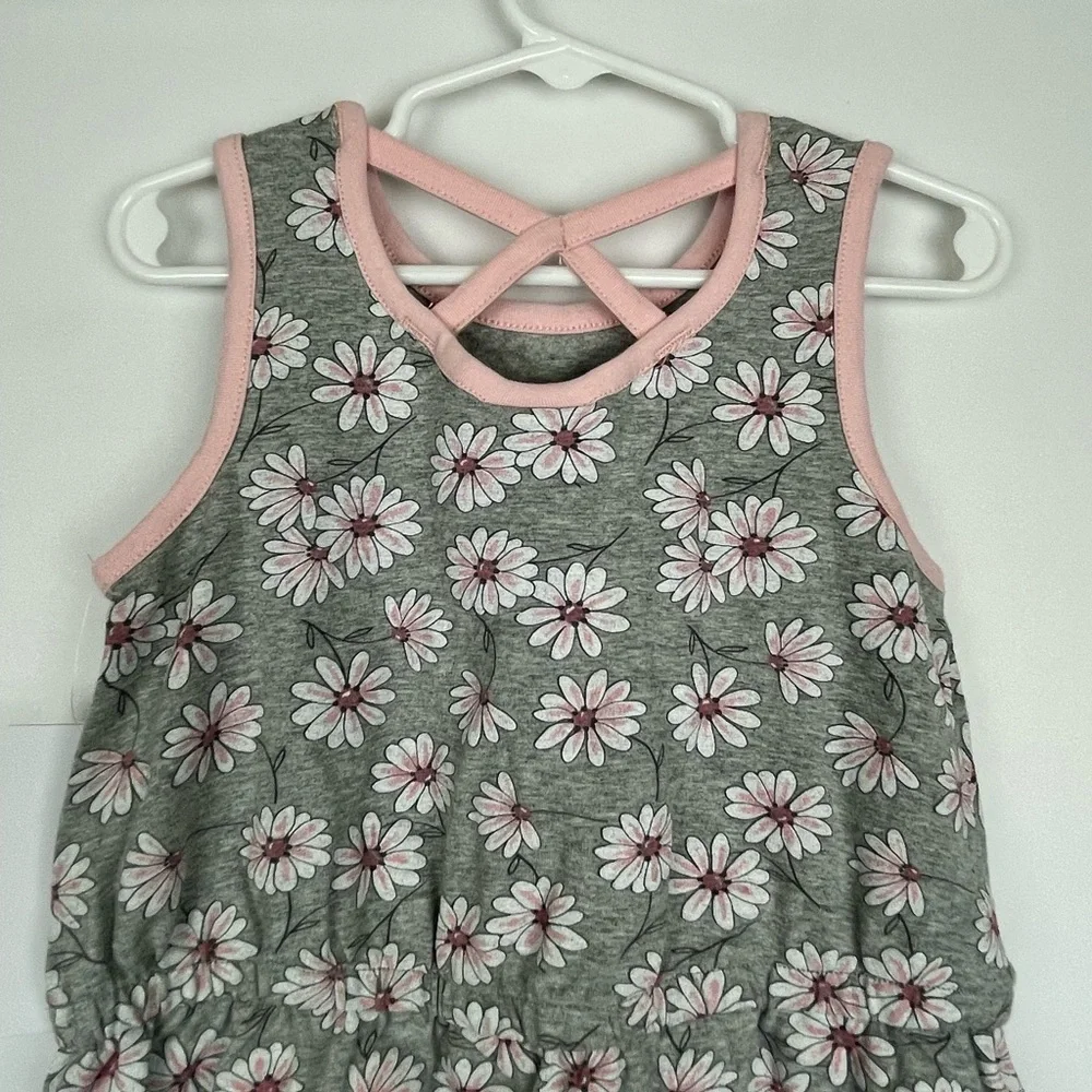 Calvin Klein Jeans Gray and Pink Floral Kids Dress 5